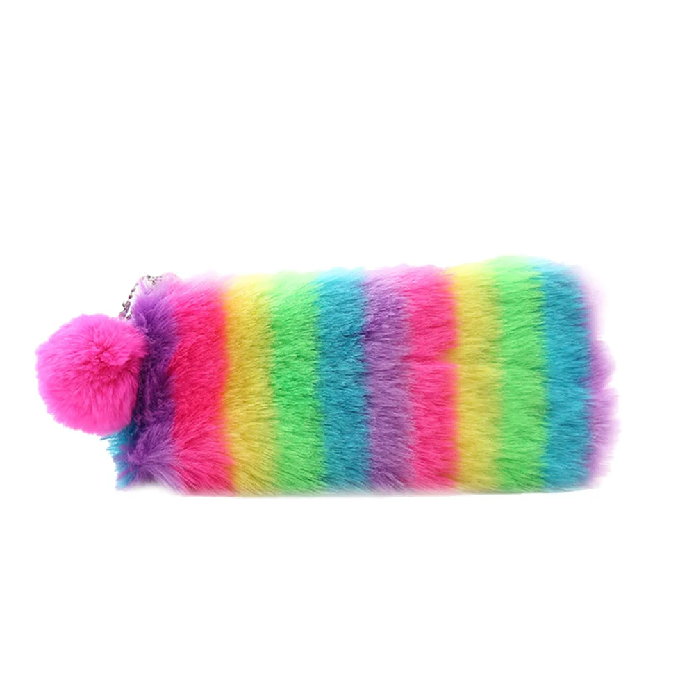 

Rainbow Pencil Bag High Capacity Cute Pouch Makeup Organizer Stationery Storage Travel Study Practical