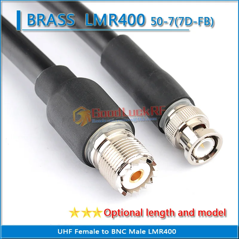 

PL259 SO239 PL-259 SO-239 UHF Female to Q9 BNC Male Coaxial Pigtail Jumper LMR400 RG8 RG8U RG8/U SYWV50-7 7D-FB extend Cable