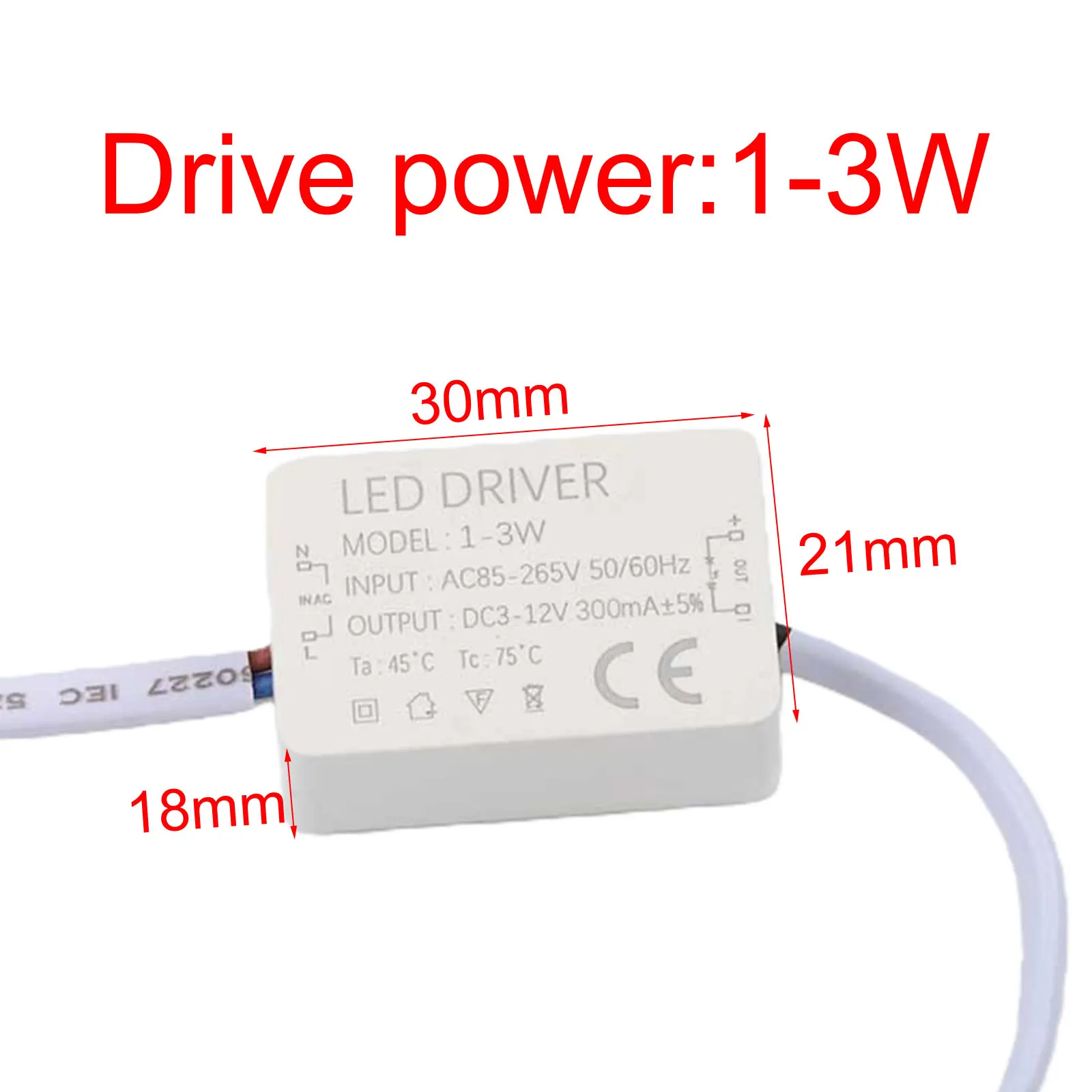 Intelligent Constant Current LED Driver Power Supply Unit Enhanced Protection & Flicker Free for LED Power Lights