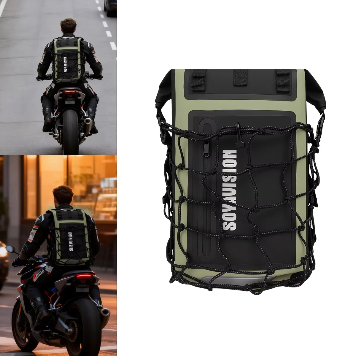 Riding Motorcycle Bag Backpack Waterproof Bag Full Face Helmet Backpack Reflective Travel Bag Motorcycle Helmet Bags