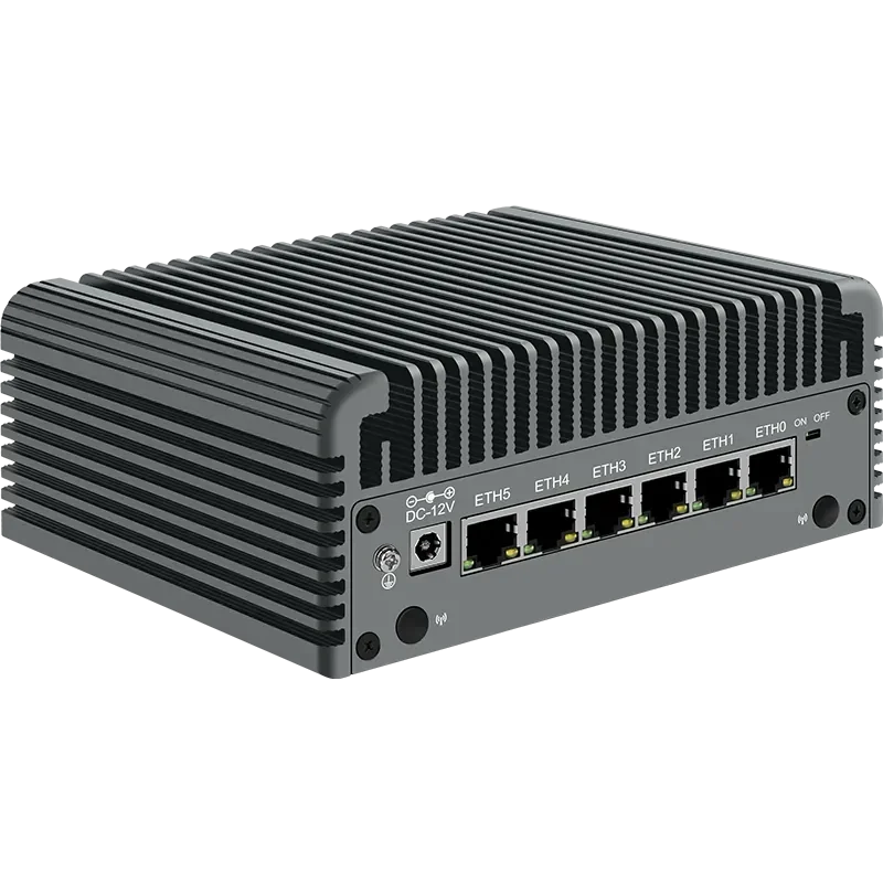 Topton 6 LAN 2.5G Firewall Router Core 3 N355 N305 N150 N100 I226-V Fanless Mini PC DDR5 2xNVMe 1xSATA3.0 Type-C PfSense Proxmox