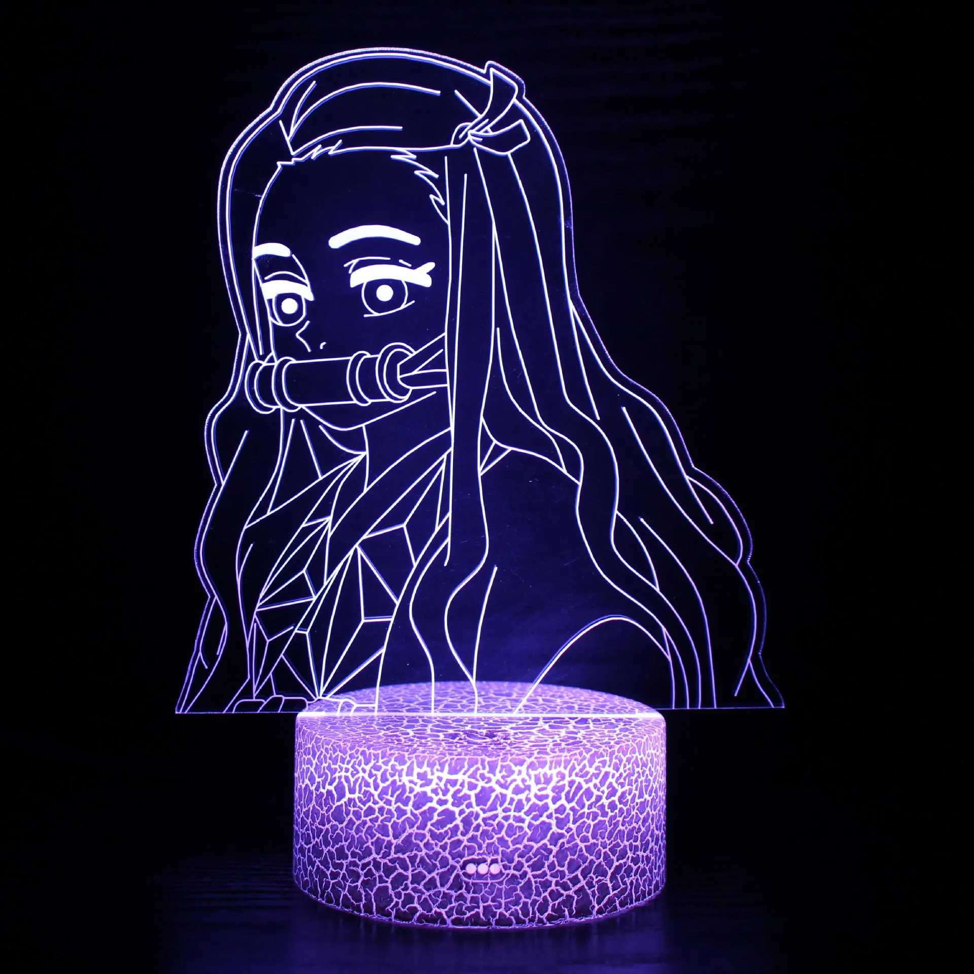 Kimetsu No Yaiba Nezuko Kamado Figure 3D Led Night Light for Bedroom Decor Nightlight Kids Child Table Lamp Demon Slayer Gift