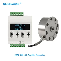 Load Cell Sensor with Amplifier Indicator Display,Spoke Type Load Cell Test Compression Force Weight Pressure for Scale Automate
