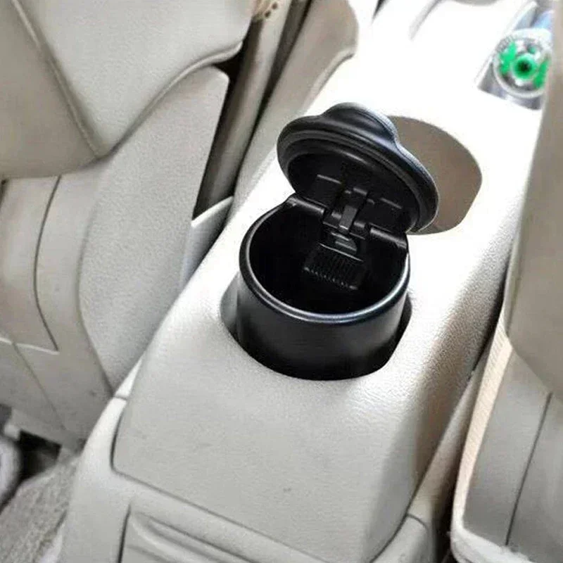 Portable Car Cigarette Ashtray Cup With LED Light Detachable One Touch Open Vehicle Ashtray Holder Ashtray Auto Accessories