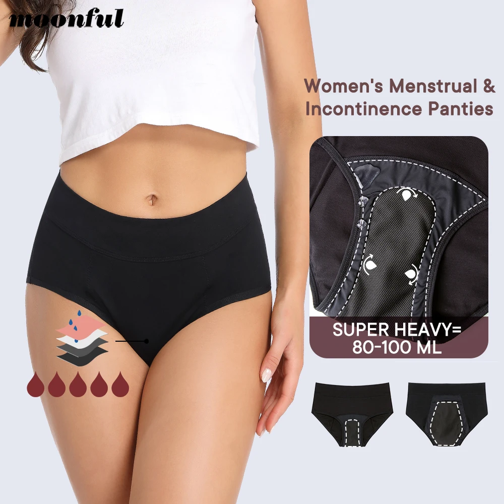 

Ultra Absorbent Menstrual Panties Period Underwear Washable Women's Urinary Incontinence Panties Leak Menstruation Briefs Ladies
