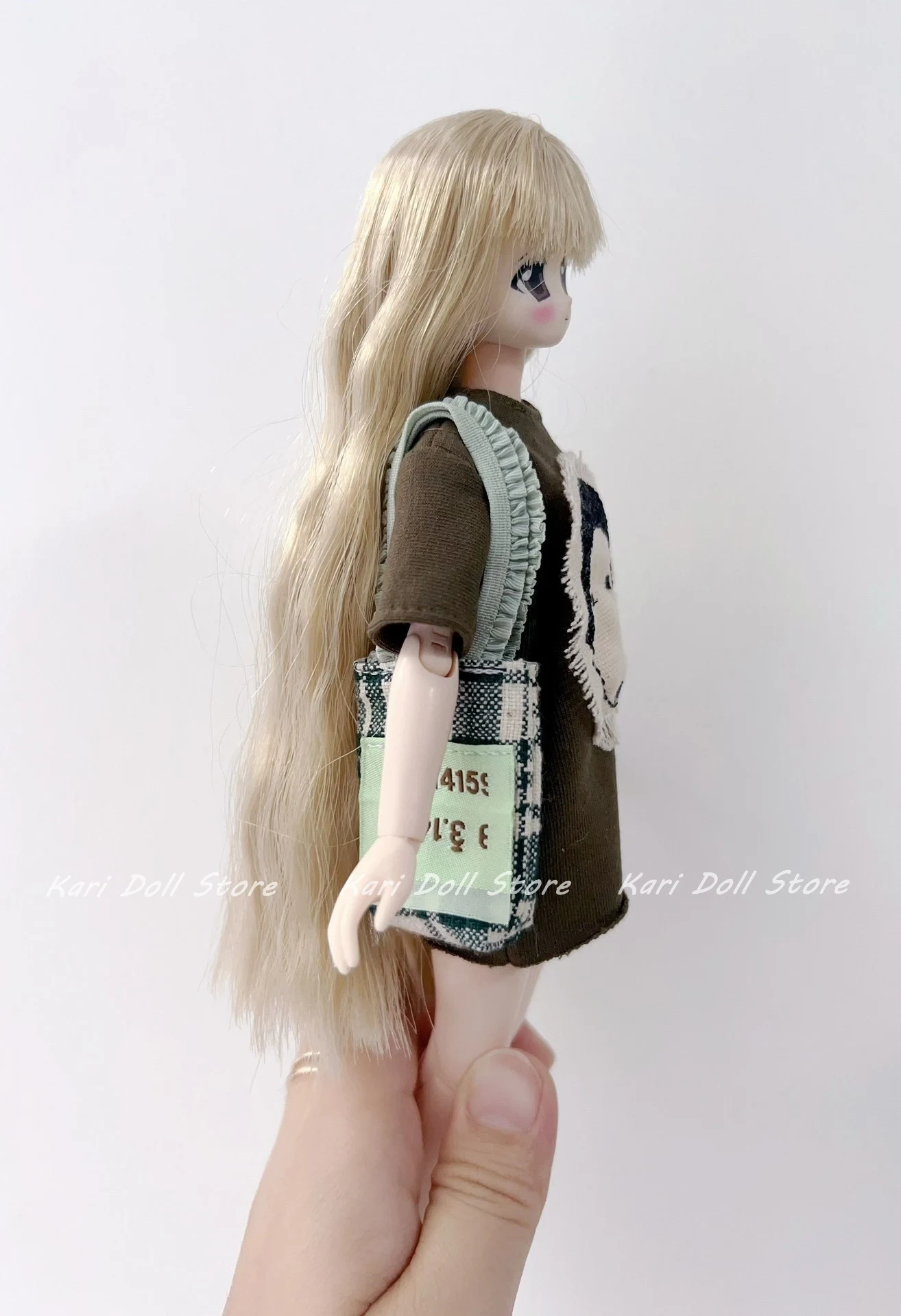 Kari Doll Clothes and skirts 2025 Cotton casual T-shirt bag set for Landazz Landoudou azone Doll