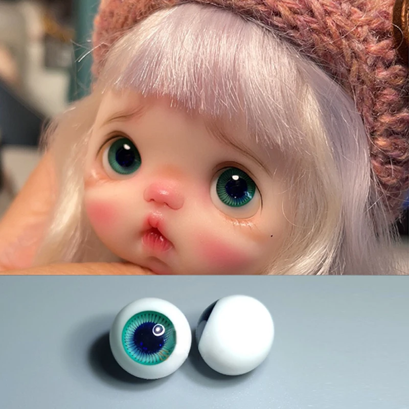 YESTARY Eyes For Toys Obitsu 11 BJD Doll Accessories 1/8 Sparkling Glass Eyeballs 10MM 3D Movable Color Eyes BJD Dolls Eyeballs