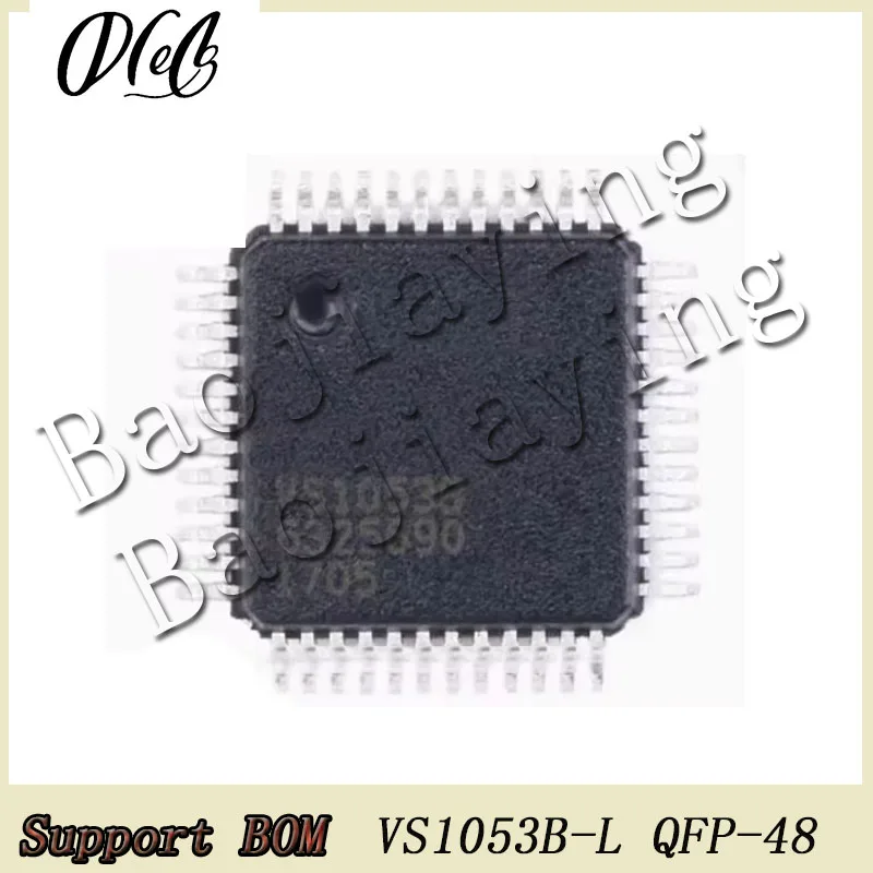 5PCS/Lot VS1053B-L LQFP-48 MARK VS1053B IC Chip For Audio interface/MP3