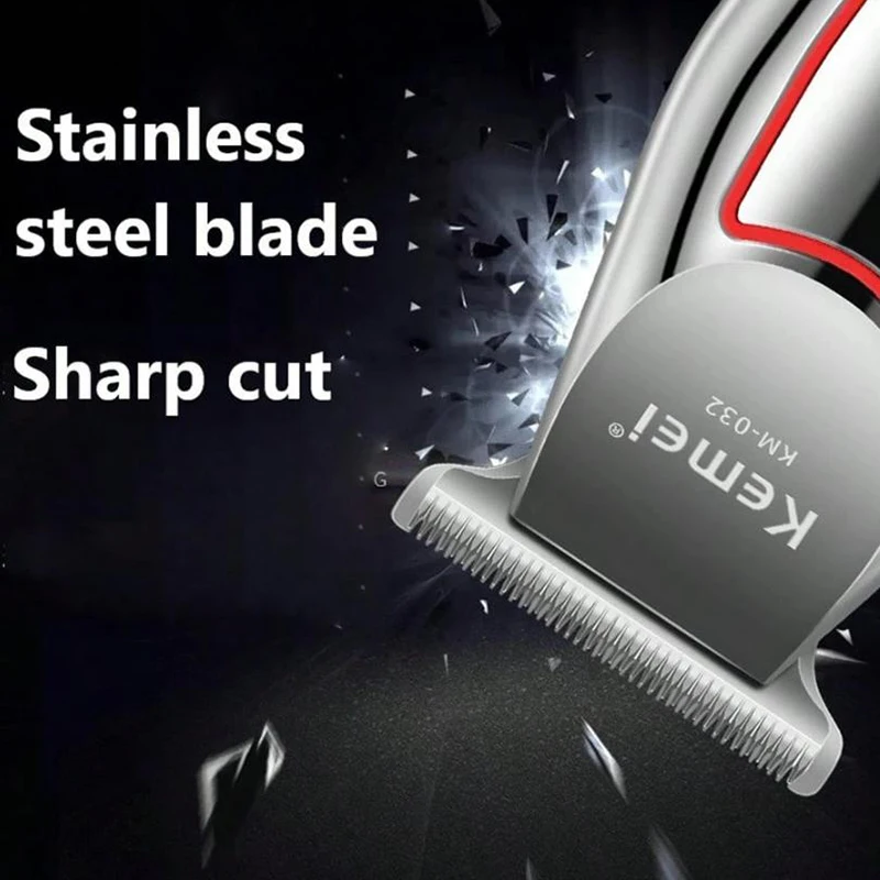 Kemei 032 Tagliacapelli Elettrico Toelettatura Parrucchiere Uomo Macchina per Taglio di Capelli Domestico Cordless Barba/Tagliacapelli Intagliare Clipper