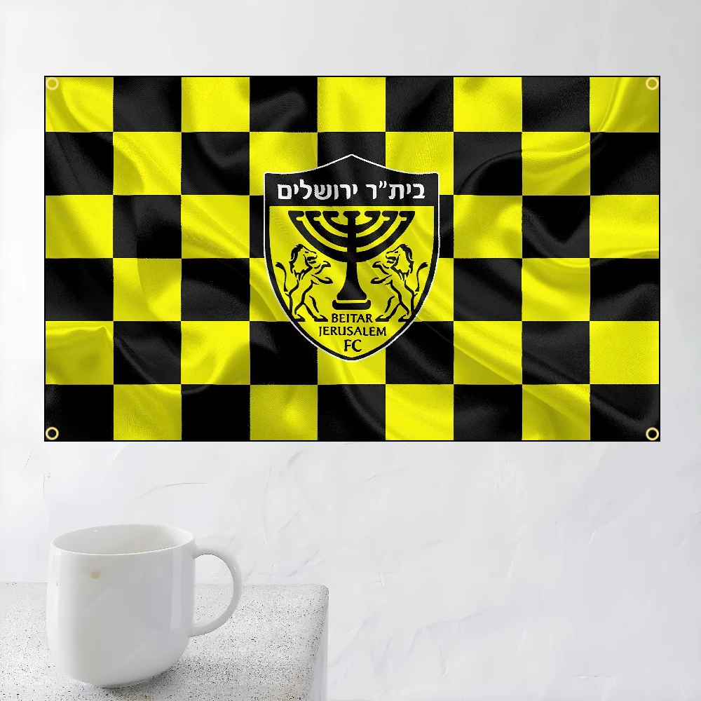 60x90cm 90x150cm Half FC Beitar Jerusalem Half Israel Flags Polyester Printed Banner For Home Decoration