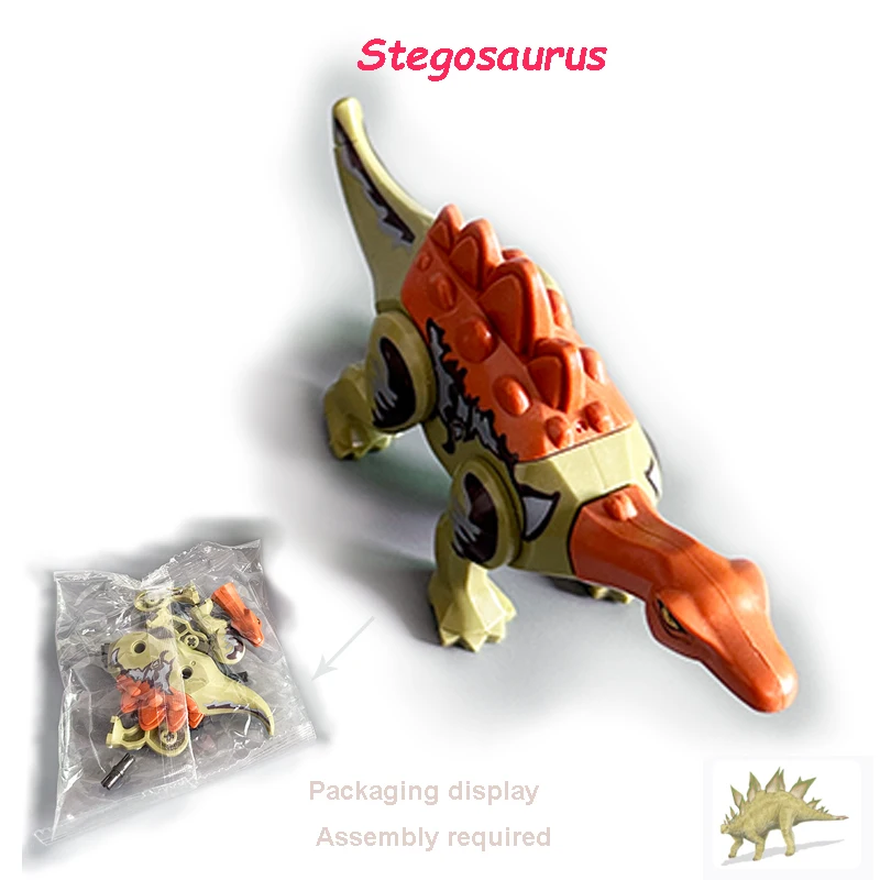 Jurassic Dino Bausteine-Set Mini-Dinosaurier-Figuren Weltmodell Bausteine Spielzeug für Jungen Mädchen Lehrreiches Kinder-Geburtstagsgeschenk