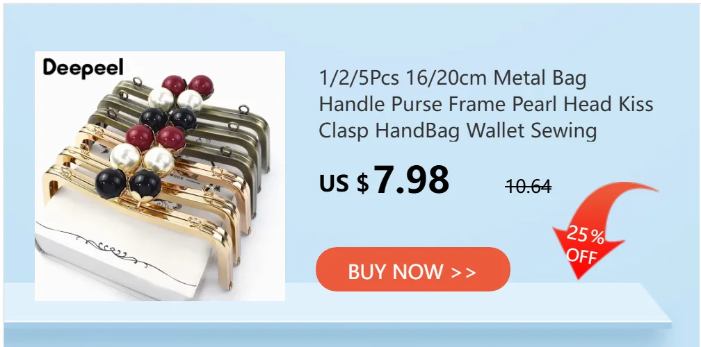 1Pc Deepeel Silver Metal Bag Handles Purse Frame Women Handbag Wallet Kiss Clasp DIY Handmade Sewing Bracket Bags Accessories