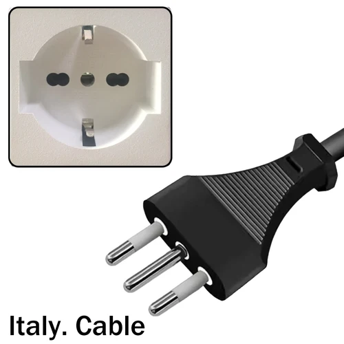 Imagen 2 del producto Cable de alimentación de CA de alta potencia, cable italiano de 3 pines, enchufe europeo, PC, host, Cable LED LCD, ordenador portátil, cable de alimentación de cobre puro de 1,5 M