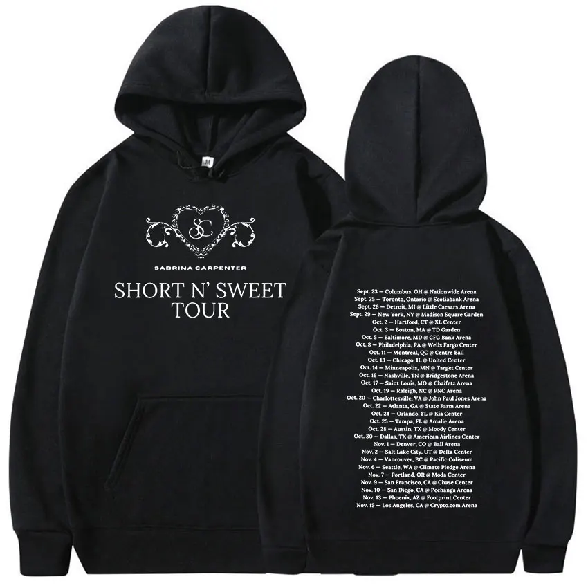 

Sabrina Carpenter Short N' Sweet Tour Letter Print Hoodie Men Women Casual High Quality Fashion Sweatshirt Loose Pullover Hooded