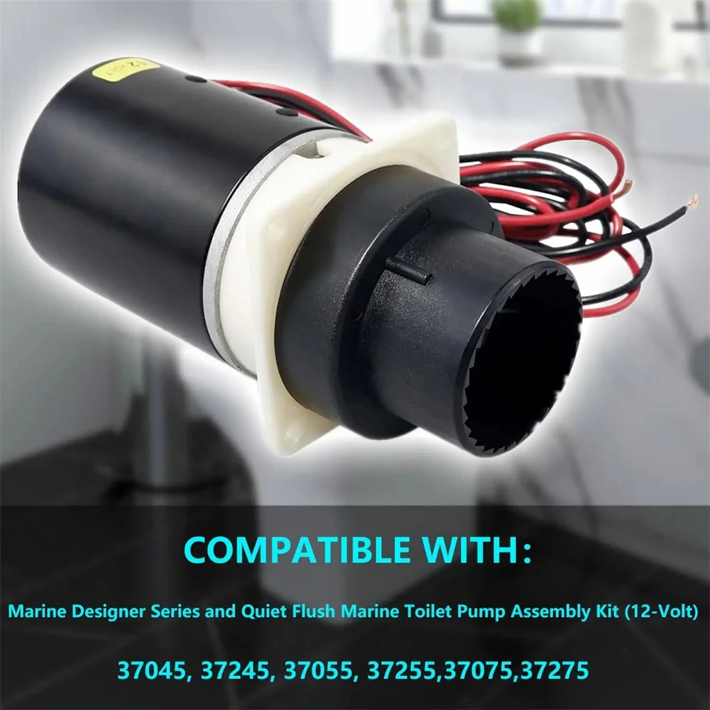 for Jabsco 12V Quiet Flush 37045 37245 Marine Electric Toilets Marine Designer Series Marine Toilet Pump Assembly Kit 37072-0092