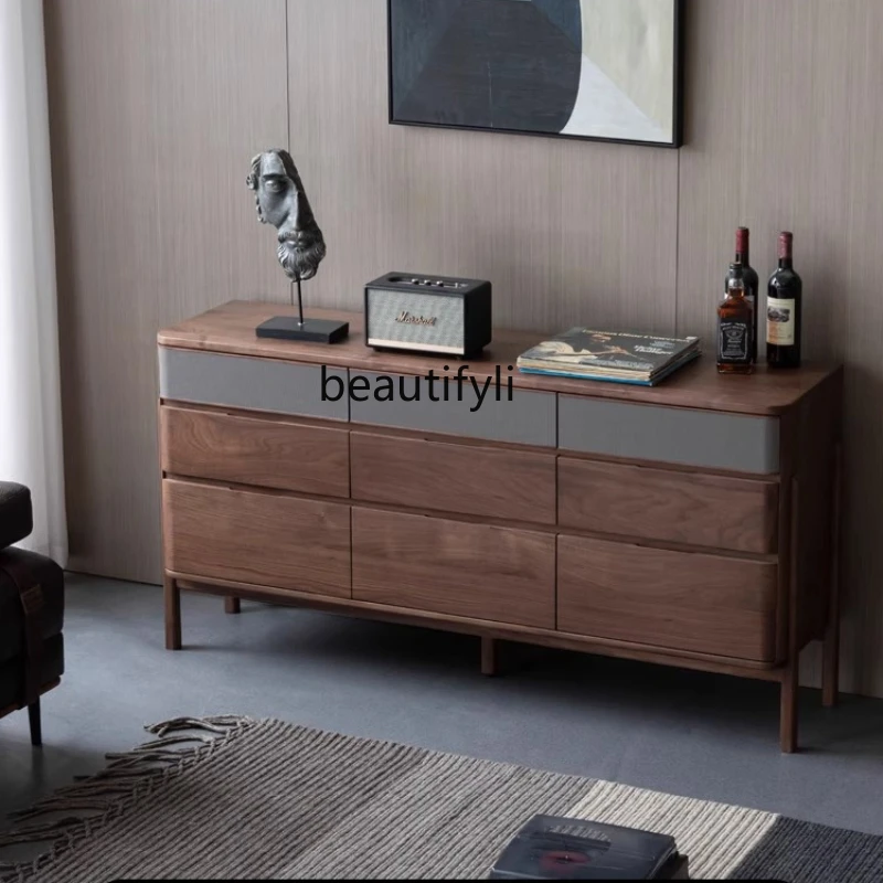 

| Vintage Solid Wood Chest of Drawers Bedroom Storage Cabinet Living Room Nine-Drawer Cabinet