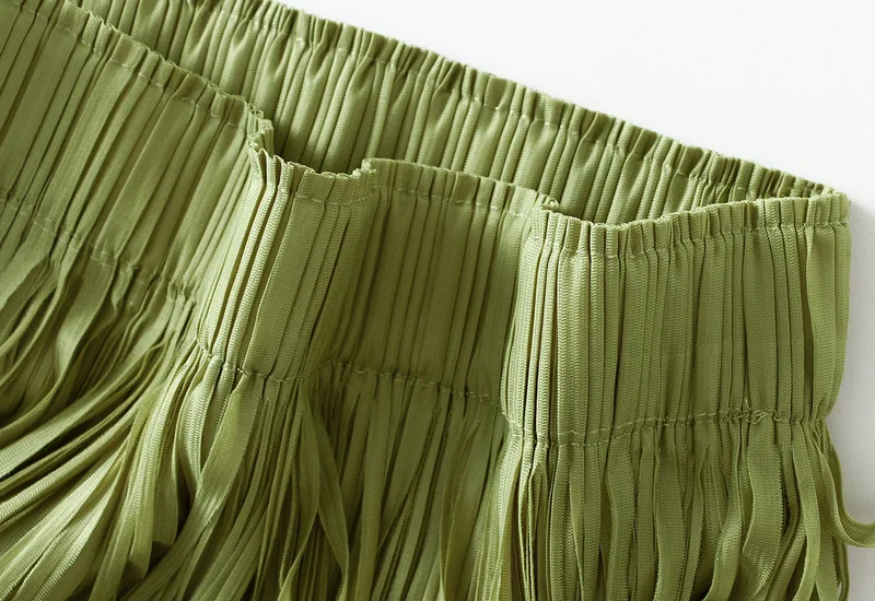 Luxury Multi Solid Colors Pleated Skirt for Women's Large Hem Folds A-line Skirts Female 2025 Loose Fashion Skirts Casual 0666