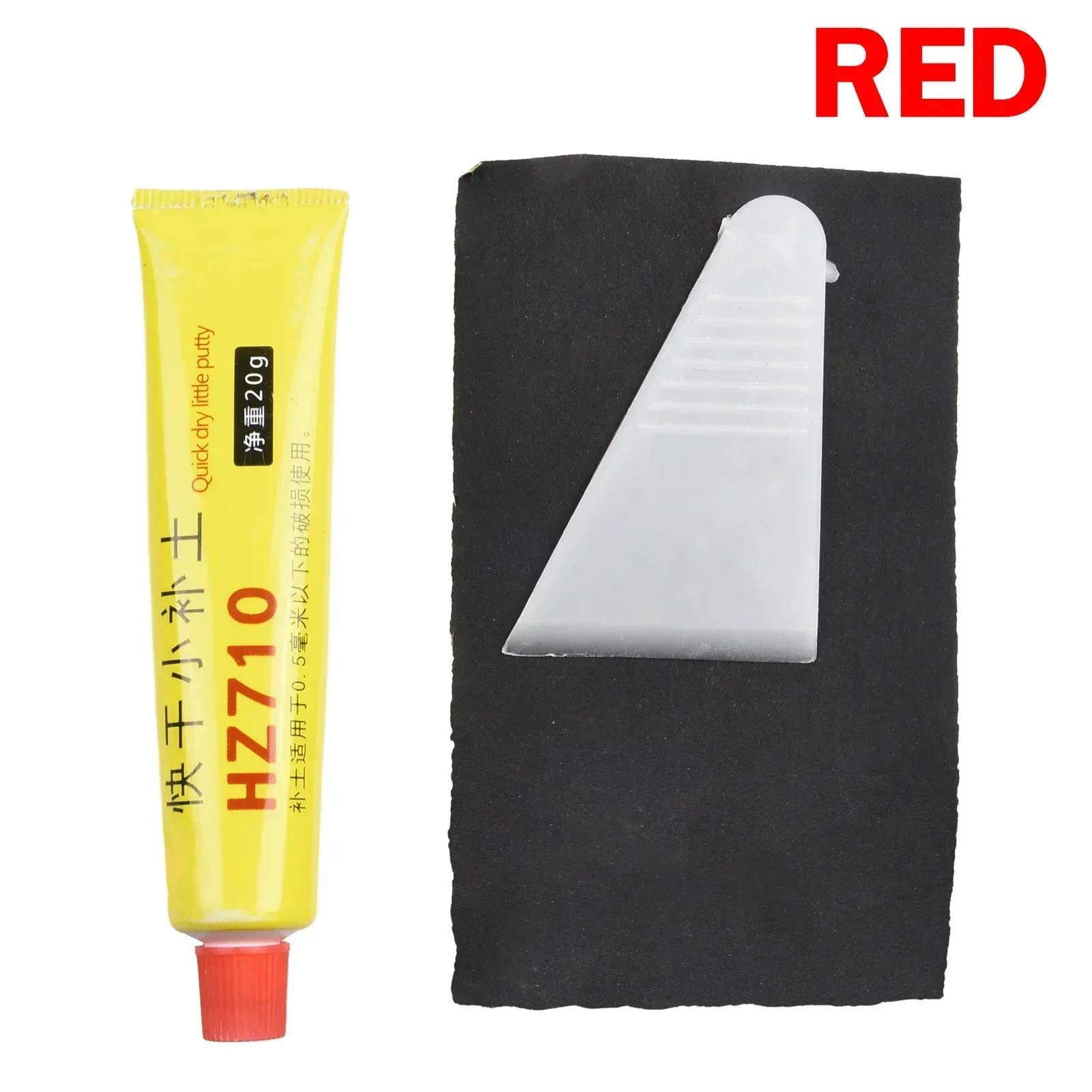 Car Body Putty Scratch Filler Smooth Painting Pen Scratch Repair Tool Accessory 20g Putty Red/White/Gray/Black Sandpaper