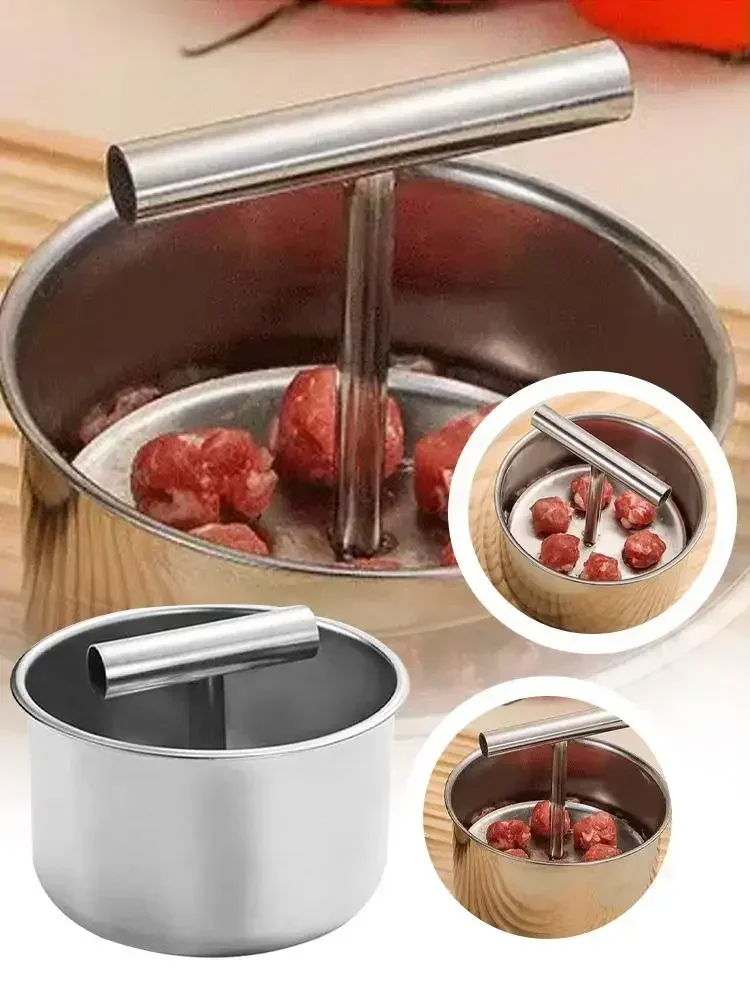 Presse Frikadelle Maker Edelstahl Frikadelle Maker Fleisch Bälle Manuelle Multi-funktionale Maker Werkzeug Haushalt Küche Manuelle Form – Detail 27