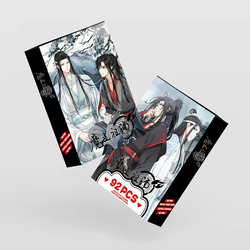 92pcs Grandmaster of Demonic Cultivation Laser Lomo Card Mo Dao Zu Shi Wei Wuxian,Lan Wangji Mini Postcard Photo Cards Sticker