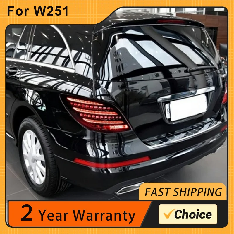 

Автомобильные фары для Benz R Class W251, светодиодный задний фонарь 2009-2017, задний фонарь DRL, динамический сигнал заднего хода, автомобильные аксессуары