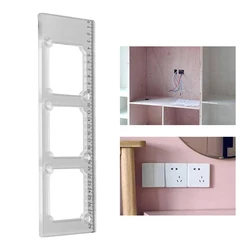 1pc Socket Installation Positioning Template 72mm Hole Acrylic Layout Template Box Hole Template For Wall Wardrobe