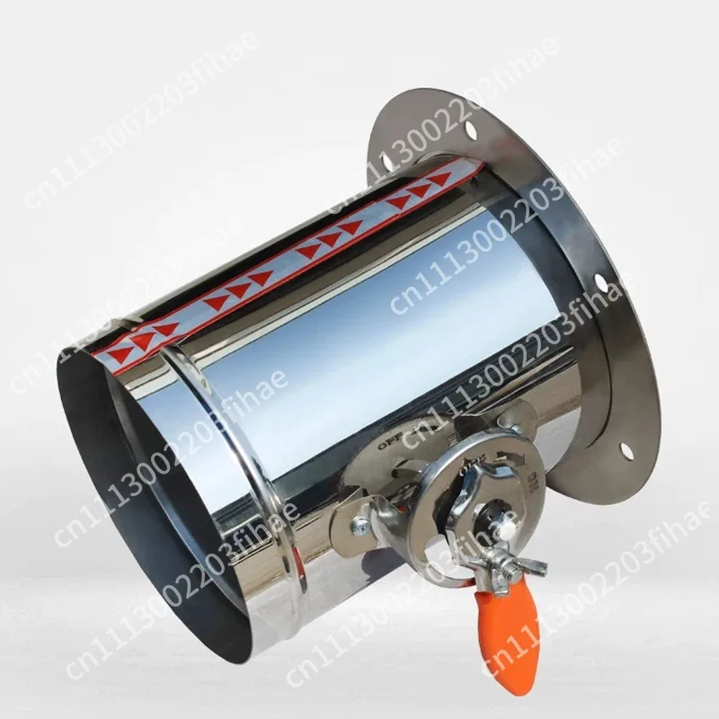 304/201 Stainless Steel Flanged Manual Air Valve Single/Bilateral Circular Ventilation Duct Adjustment Air Door Valve Stop Air