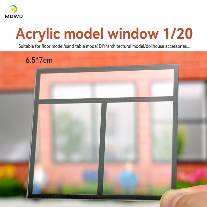 1Pcs Scale 1:20 Miniature Window/Door Model Building Scene Materials For Diy Handmade Household Decoration Diorama Kit
