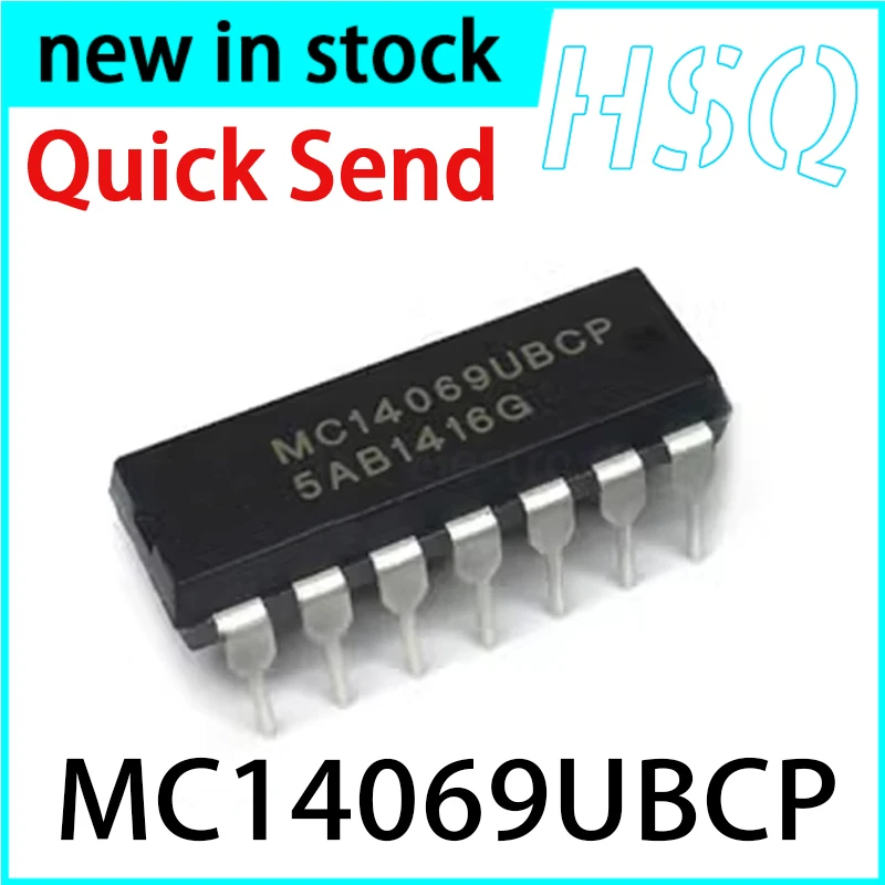 5PCS New MC14069UBCP MC14069 DIP-14 Six Inverter