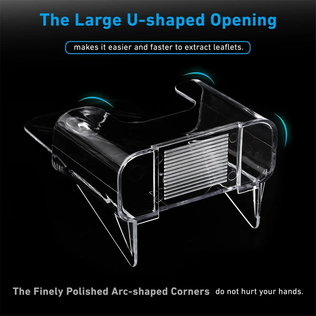 Gfc-아크릴 브로셔 홀더 경사 백 디자인, 투명 디스플레이 스탠드, 플라스틱 테이블 스탠드 사인 홀더 2팩