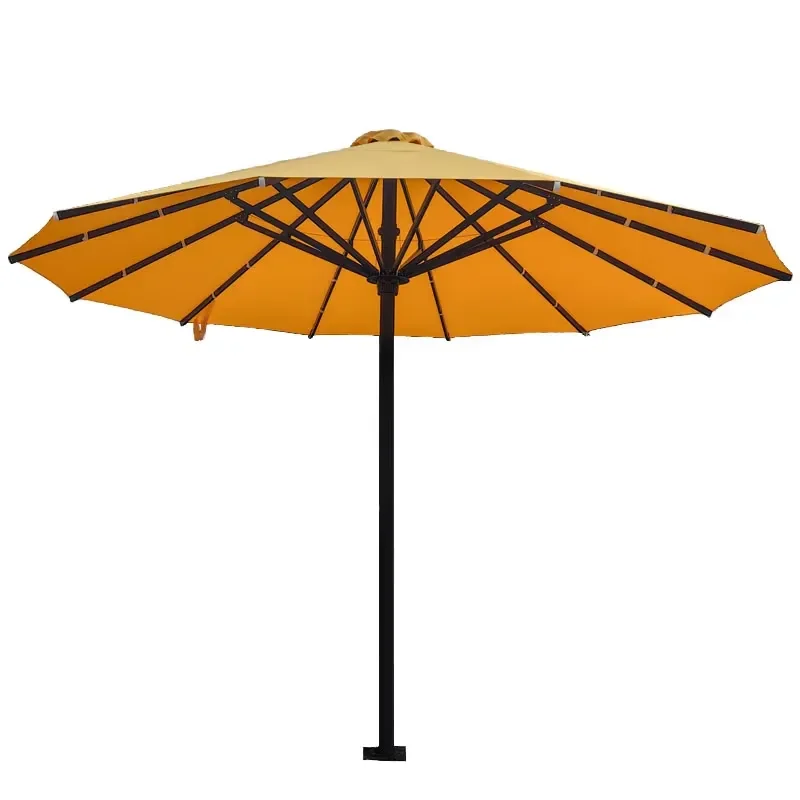 Modern Hotel Outdoor Large Sunshade Middle Column Commercial Activities 4/5 Meters Square Sun Umbrella
