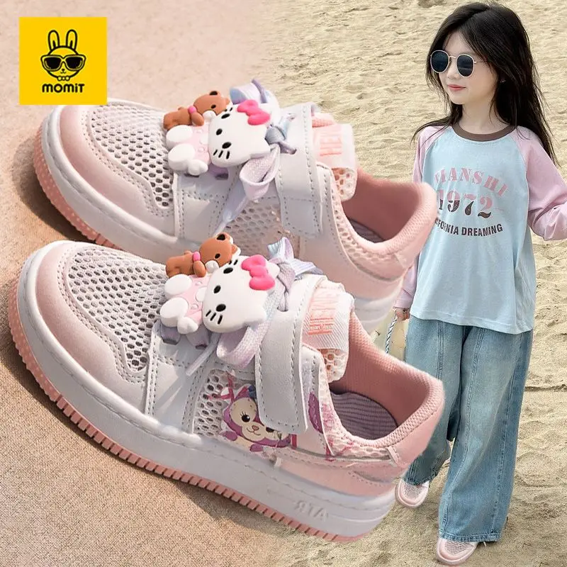 

Summer Kuromi Hello Kitty Anime Kawaii Sanrio Mesh Surface Breathable Sports Shoes Cute Cinnamoroll Casual Sneaker Gifts for Kid