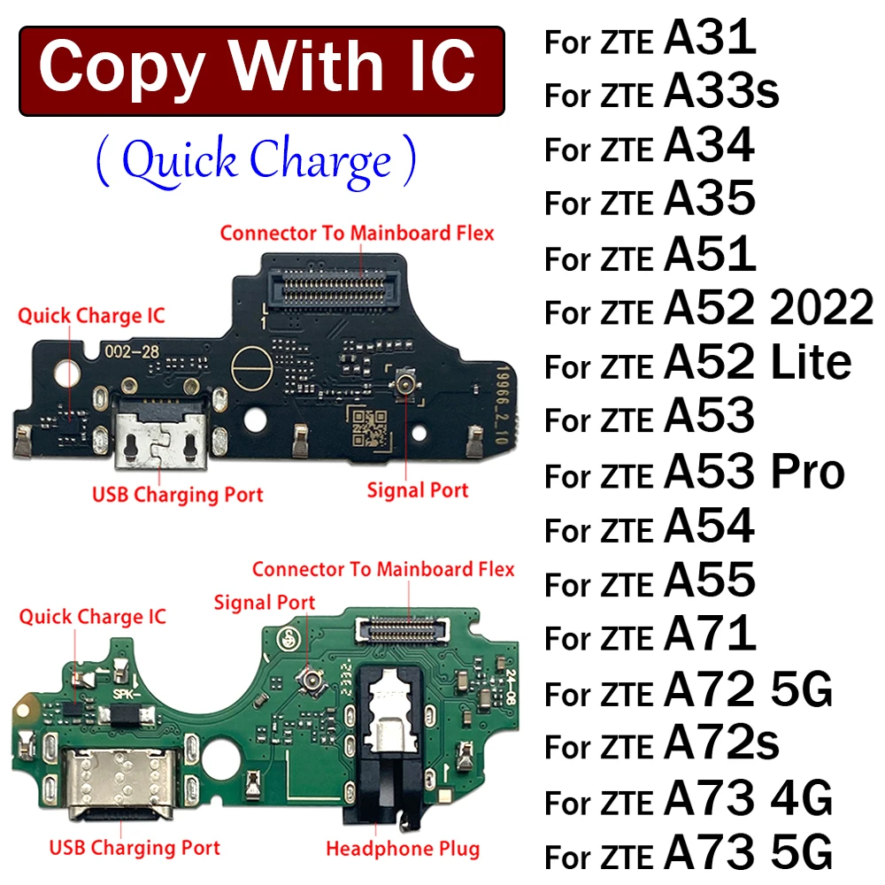 

Док-станция, USB-зарядное устройство, порт зарядной платы, гибкий кабель для ZTE A31 A33s A34 A35 A51 A52 A53 A54 A55 A71 A72 A72s A73 4G 5G