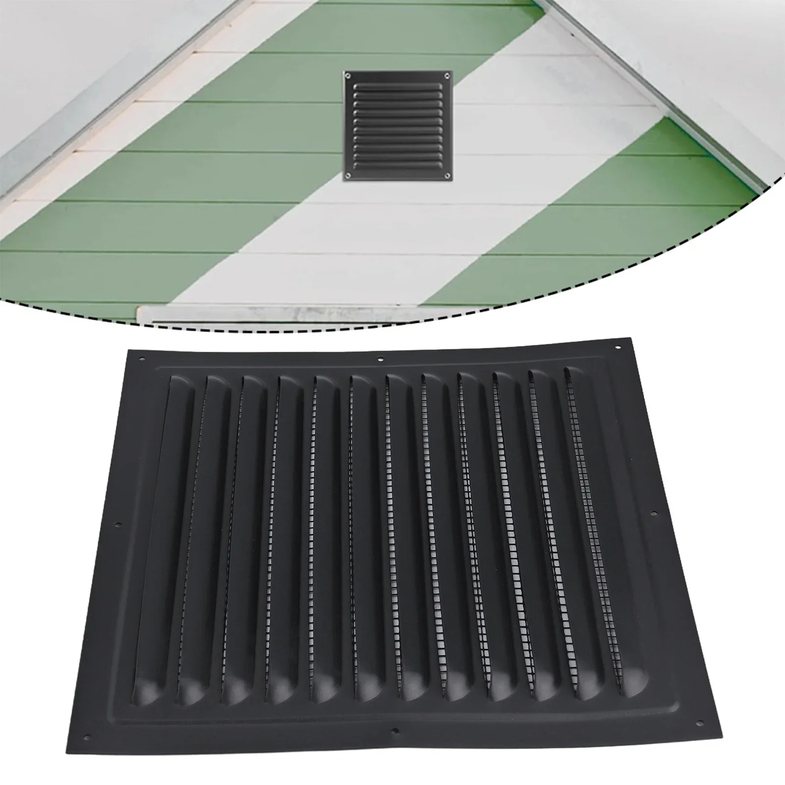 

1pcs 250x250mm Air Vent Grille Ventilation Cover Metal Square Vent Insect Screen Cover Aluminum Vents Plate Louver Air Outlet