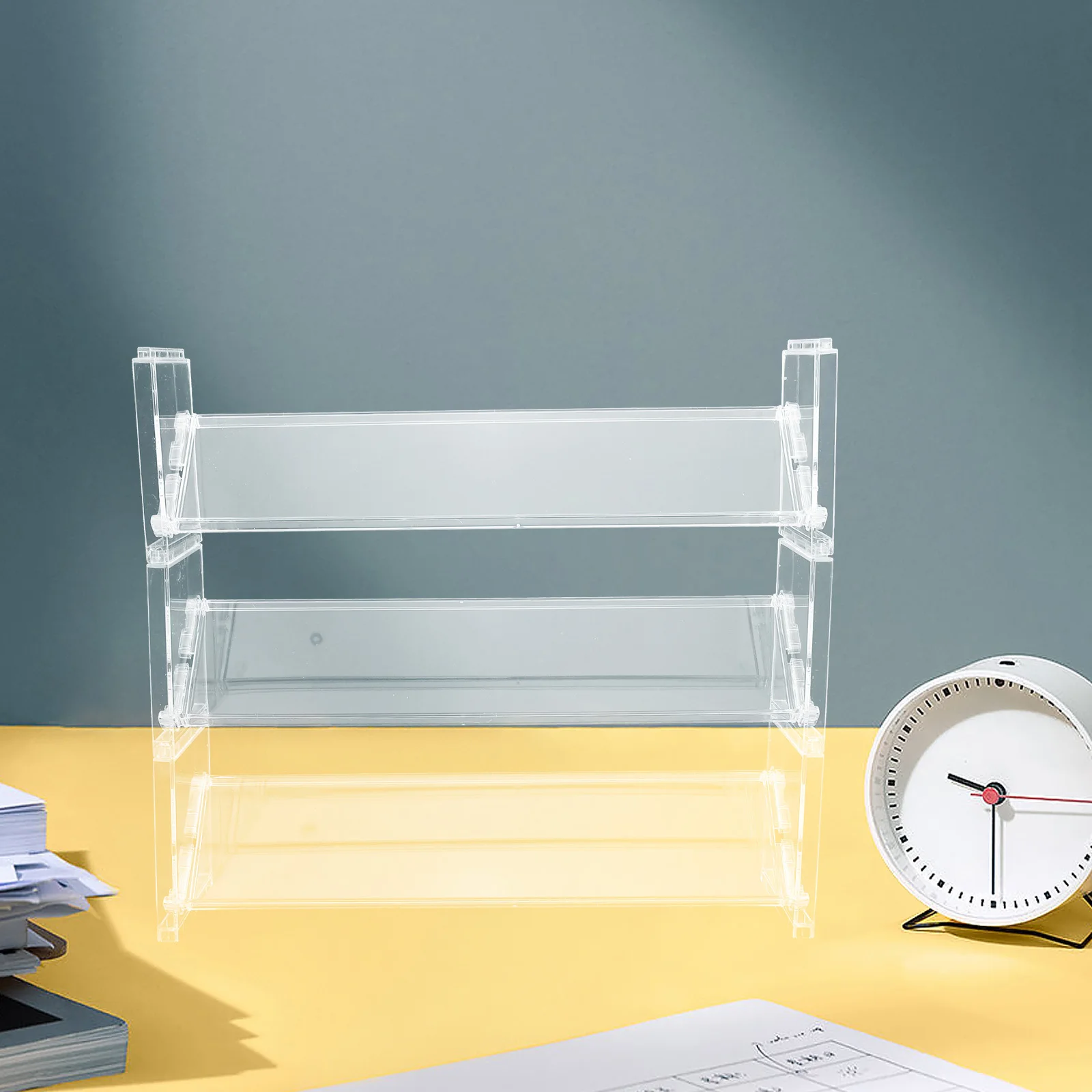 

3 Tier Clear Pin Display Stand Badge Holder For Lapel Pins Medals Brooches Transparent Storage Frame Stackable Desktop Organizer