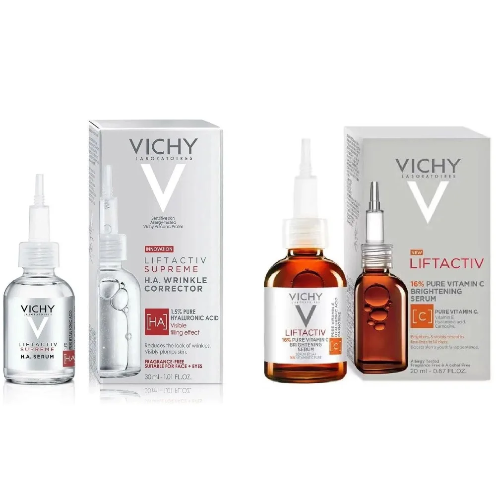 1/2 Uds Vichy 20ml VC esencia iluminadora 16% rejuvenecedor reafirmante antioxidante mejora la embotamiento tratamiento de suero de reparación de la piel