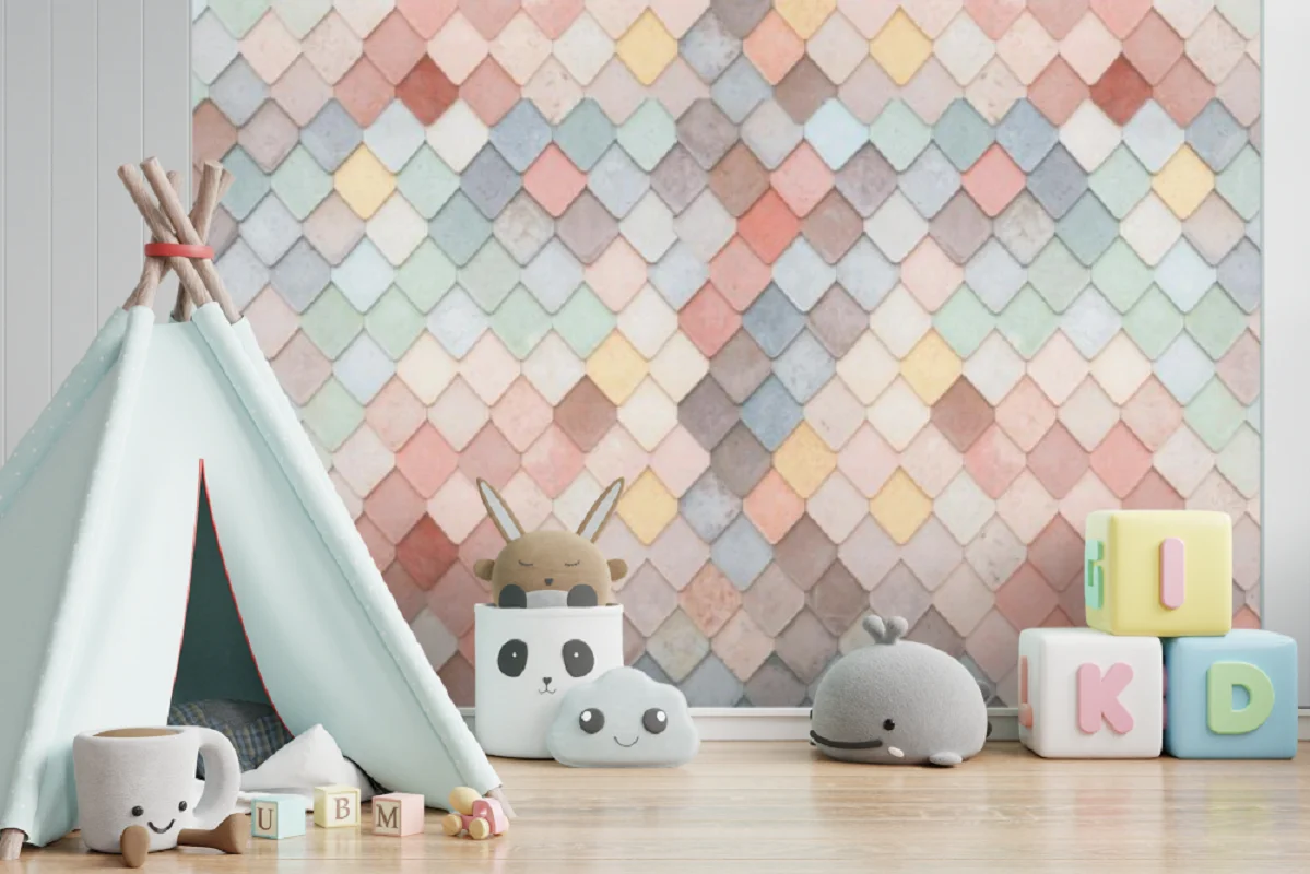 

Customized 3D Wallpaper Mural Modern Colorful Brick Geometry Living Room Bedroom Background Wall Home Decoration