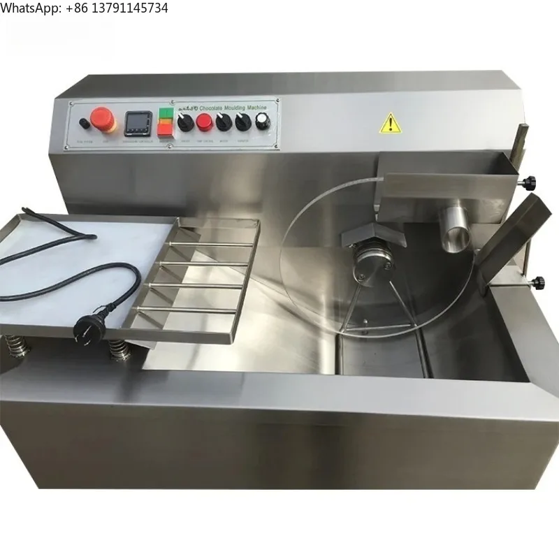 Mould Spread Chocolate Make Dipping Coating Enrobing Tempering Machine Processing Machinery For Small Business Production Line