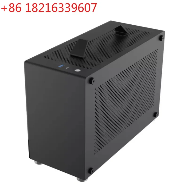 Chassis A4 White Side Through, Small Host 2MM Thickened Aluminum Frame Mesh Aluminum Side Plate Small Box