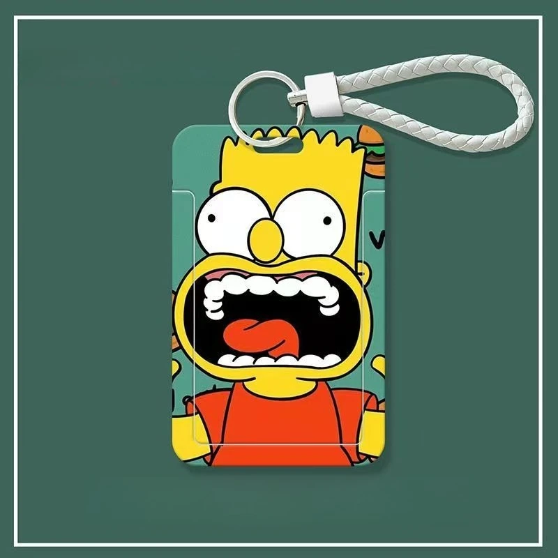 Der Simpson-Kartenhalter Maggie Simpson und Homer Simpson Neuer kreativer Cartoon-Modischer und verlustsicherer Studenten-Essenskartenhalter – Detail 4
