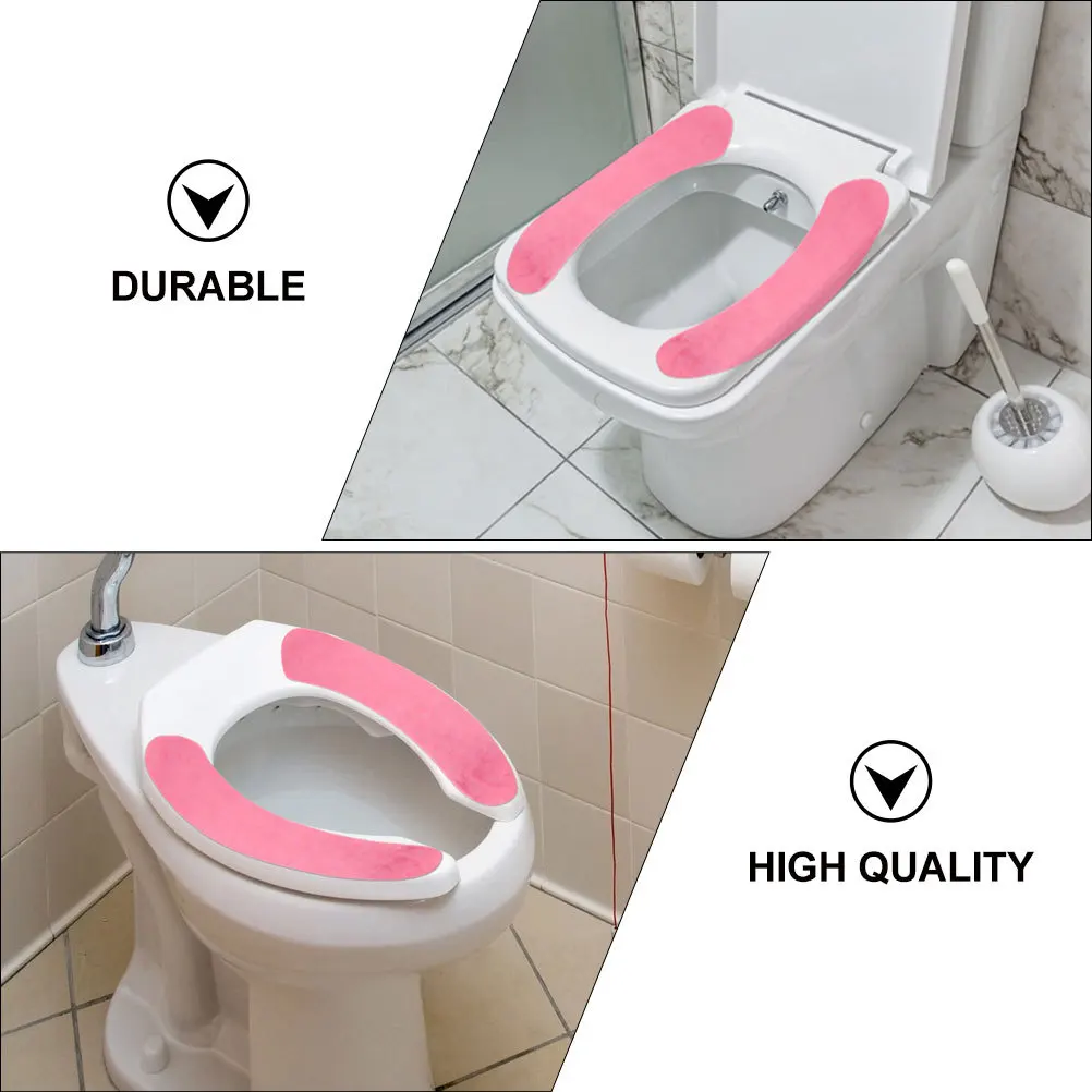 

8 пар чехлов на сиденья для унитаза, самоклеящиеся зимние подушечки, многоразовая подушка для табурета, теплая подушка для унитаза для ванной комнаты
