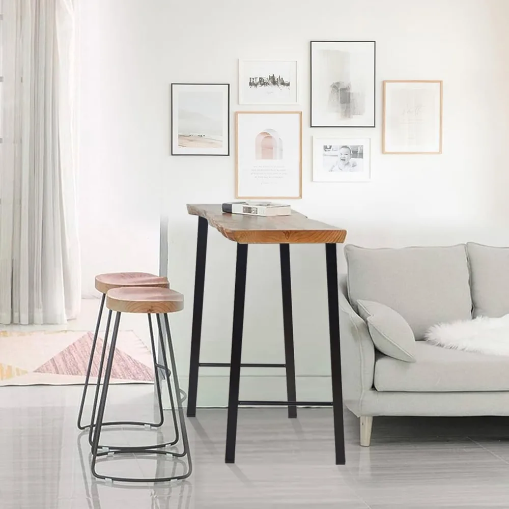 Bar Table Legs 40 Inch Metal Dining Table Legs Heavy Duty Metal Desk Legs Coffee Table Legs, Black, Set of 2