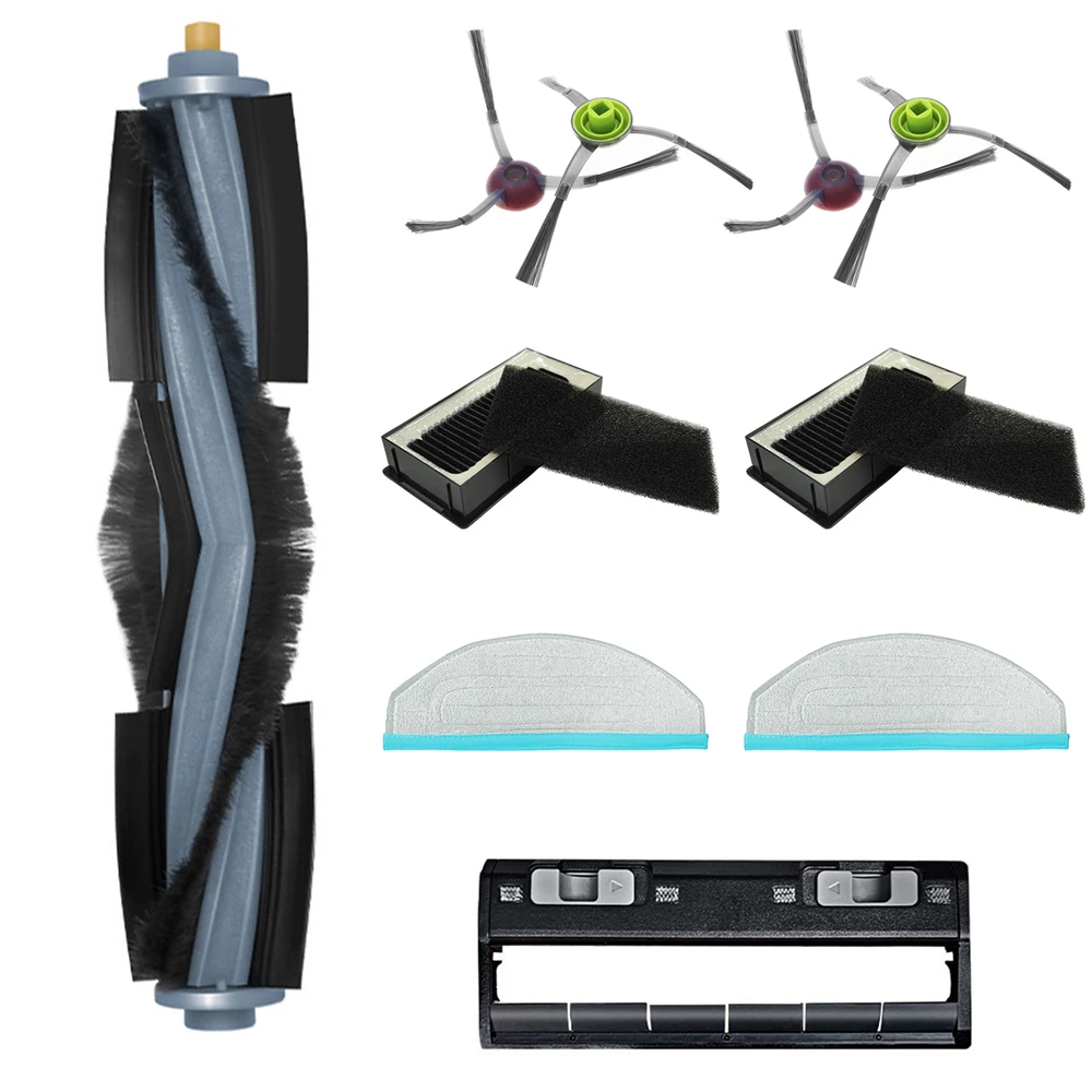 Main Brush*1/ Side Brush*4/Hepa Filter Screen*2/Mop Cloth*2/Roller Cover*1 for Yeedi CC Robot Vacuum Replacement Cleaning Kits