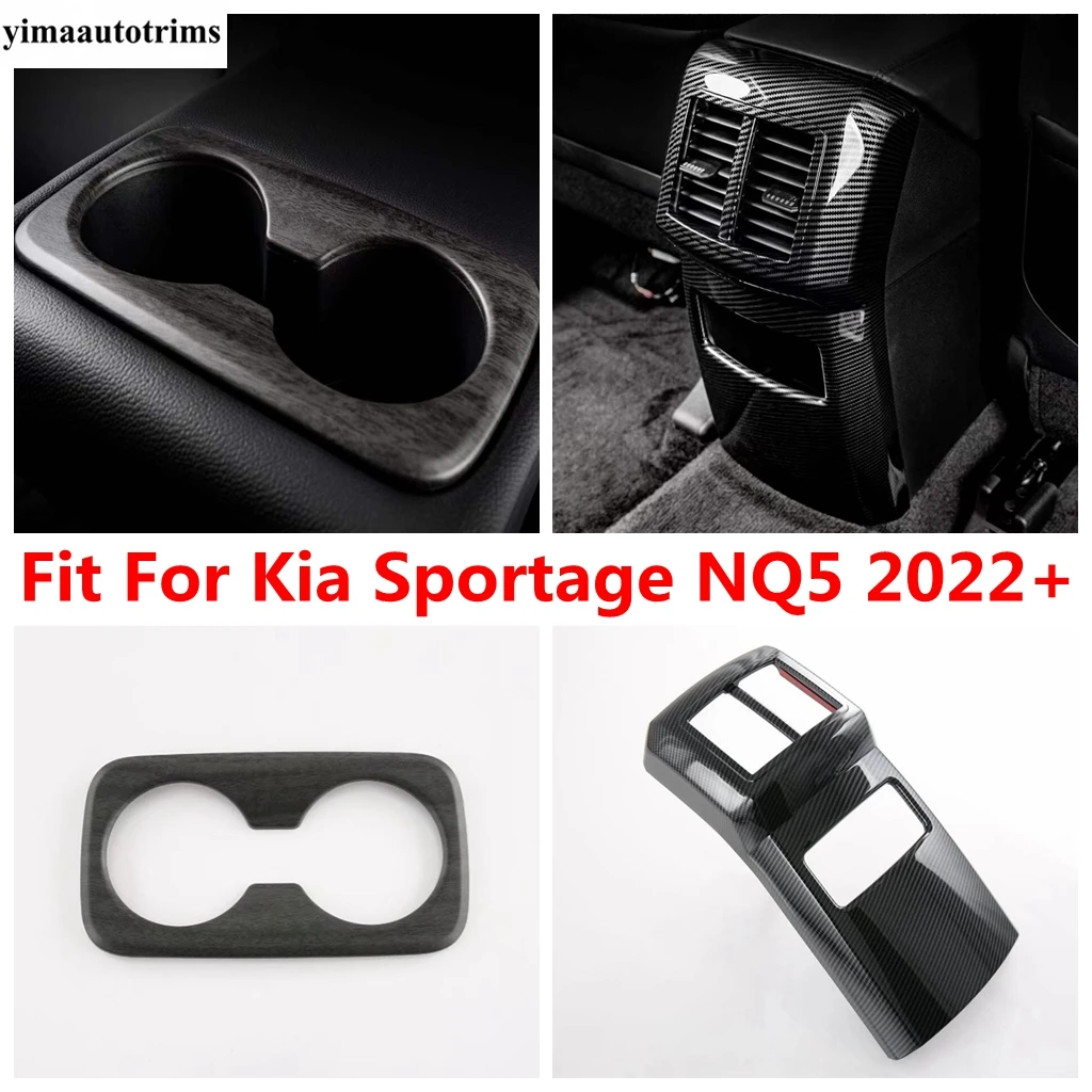 

Rear Armrest Box Air AC Conditioning Vent Outlet Frame / Water Cup Panel Cover Trim For Kia Sportage NQ5 2022 - 2024 Accessories