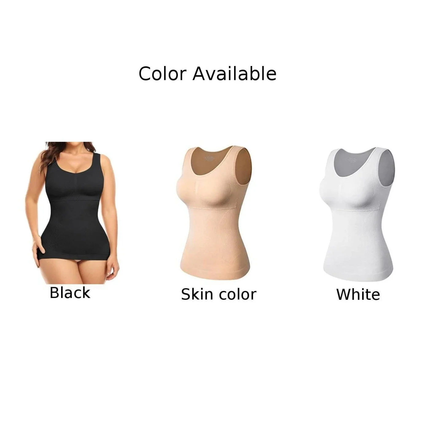 Women\'s Tank Camisole Removable Padded Bra Tank Top C-Ami Shelf Wide Straps Casual