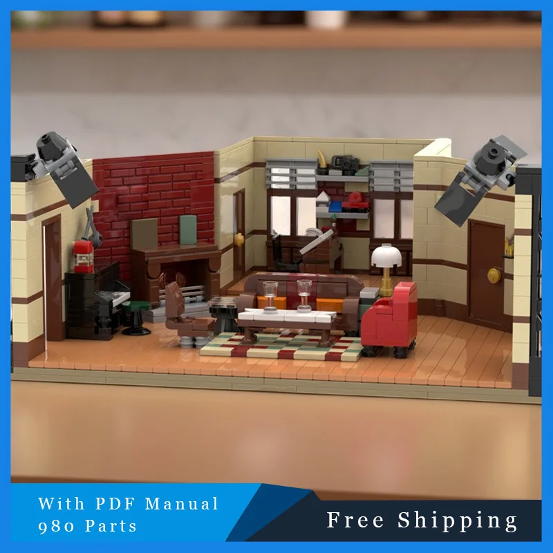 980 قطعة MOC مدينة شارع المشاهد وحدات مبدعة نيويورك شقة بنة لتقوم بها بنفسك التعليمية التجمع لعبة هدايا عيد ميلاد الاطفال #4