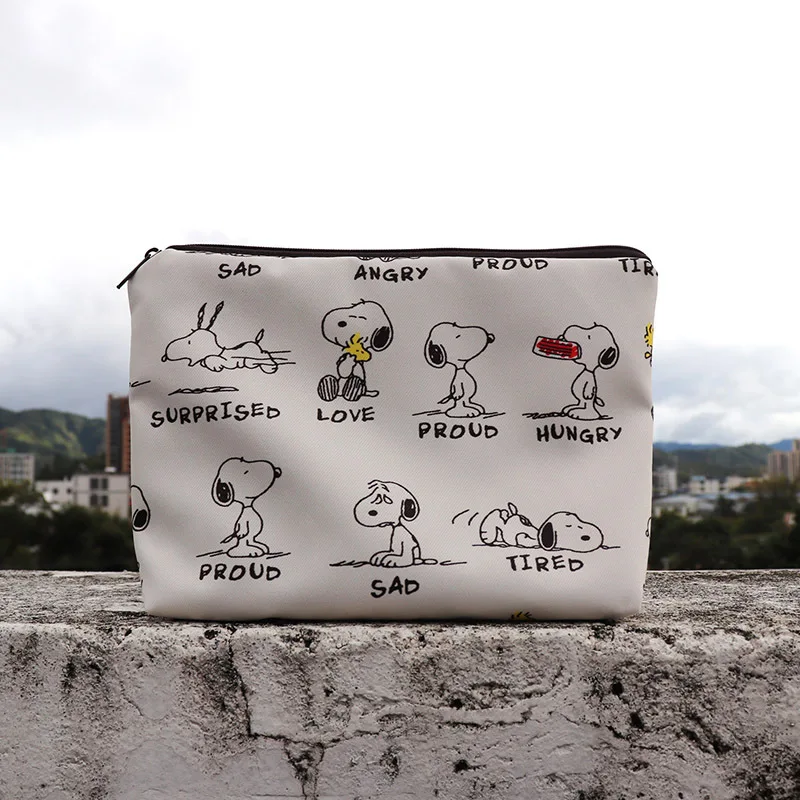 Snoopy Makeup Bag Cartoon Large Capacity Cosmetic Storage Bag Portable Travel Toiletry Organizer Women Clutch Bag Handbags