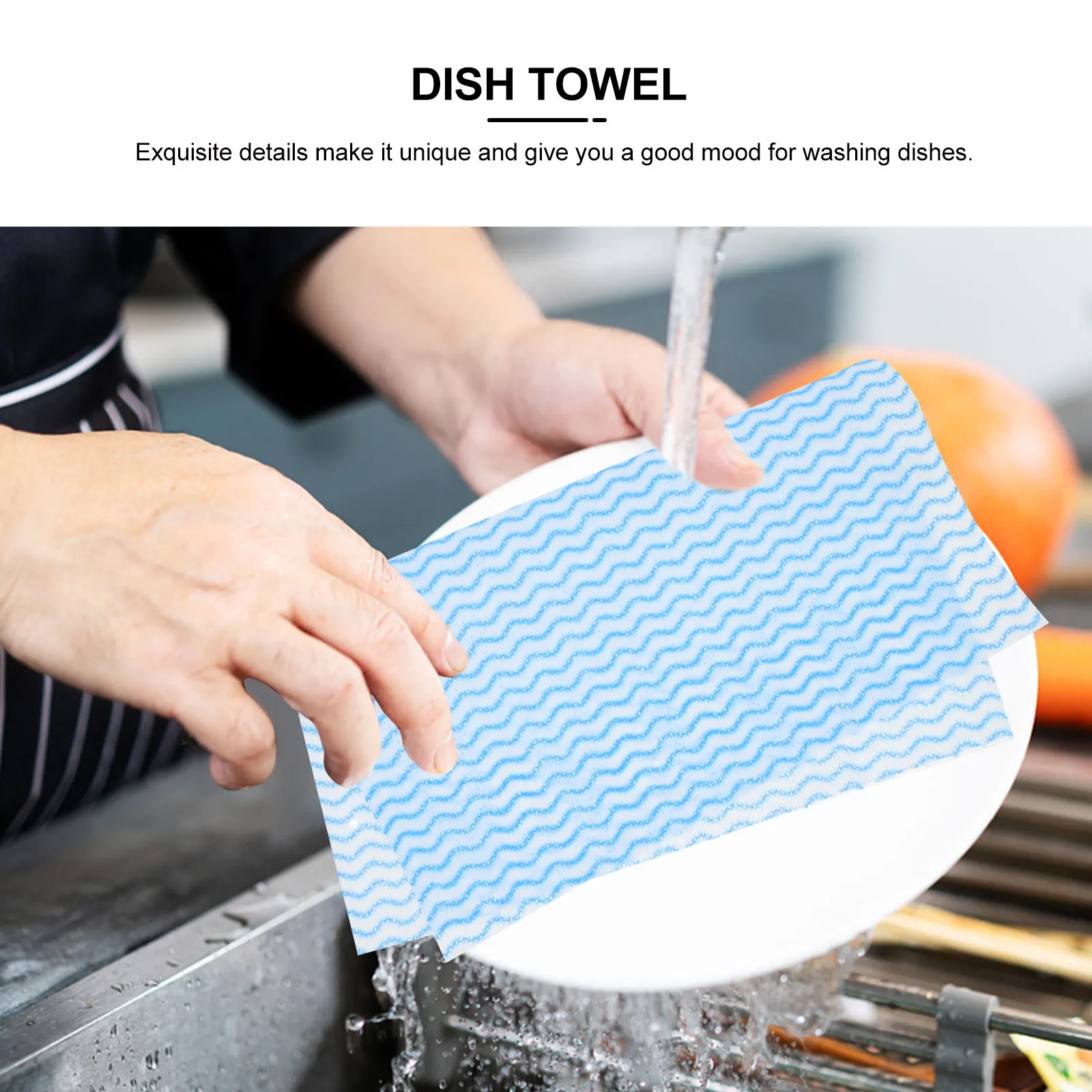 

50pcs Thick Kitchen Cloths 25x30cm Set Reusable Towels Dish Cloth Plates Cleaning Non Woven Strong Absorption