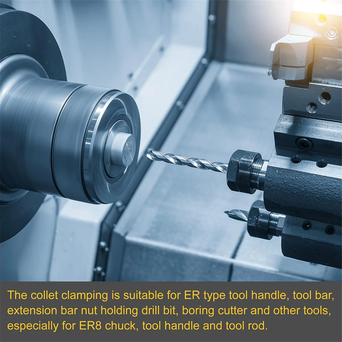 CNC 밀링 척 홀더 선반, ER20A(M25)용 BAAQ 5개 클램핑 콜릿 클램핑 너트