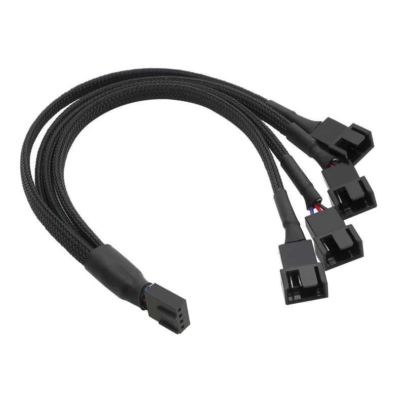 PWM-Divisor de ventilador de 4 pines, Cable adaptador de 1 a 1, 2, 3, 4, para enfriador de CPU de ordenador, Cable de extensión de ventilador de chasis de PC